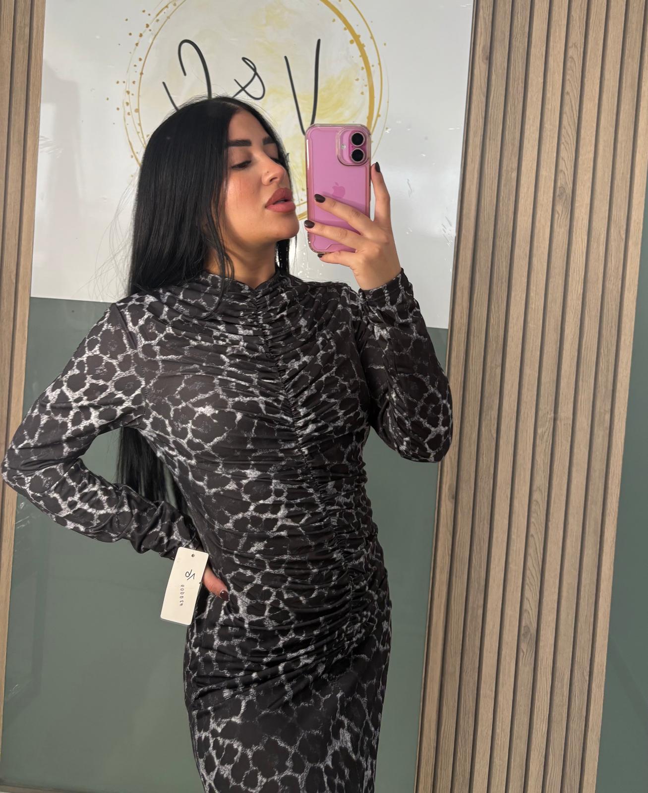 Vestido licra leopardo