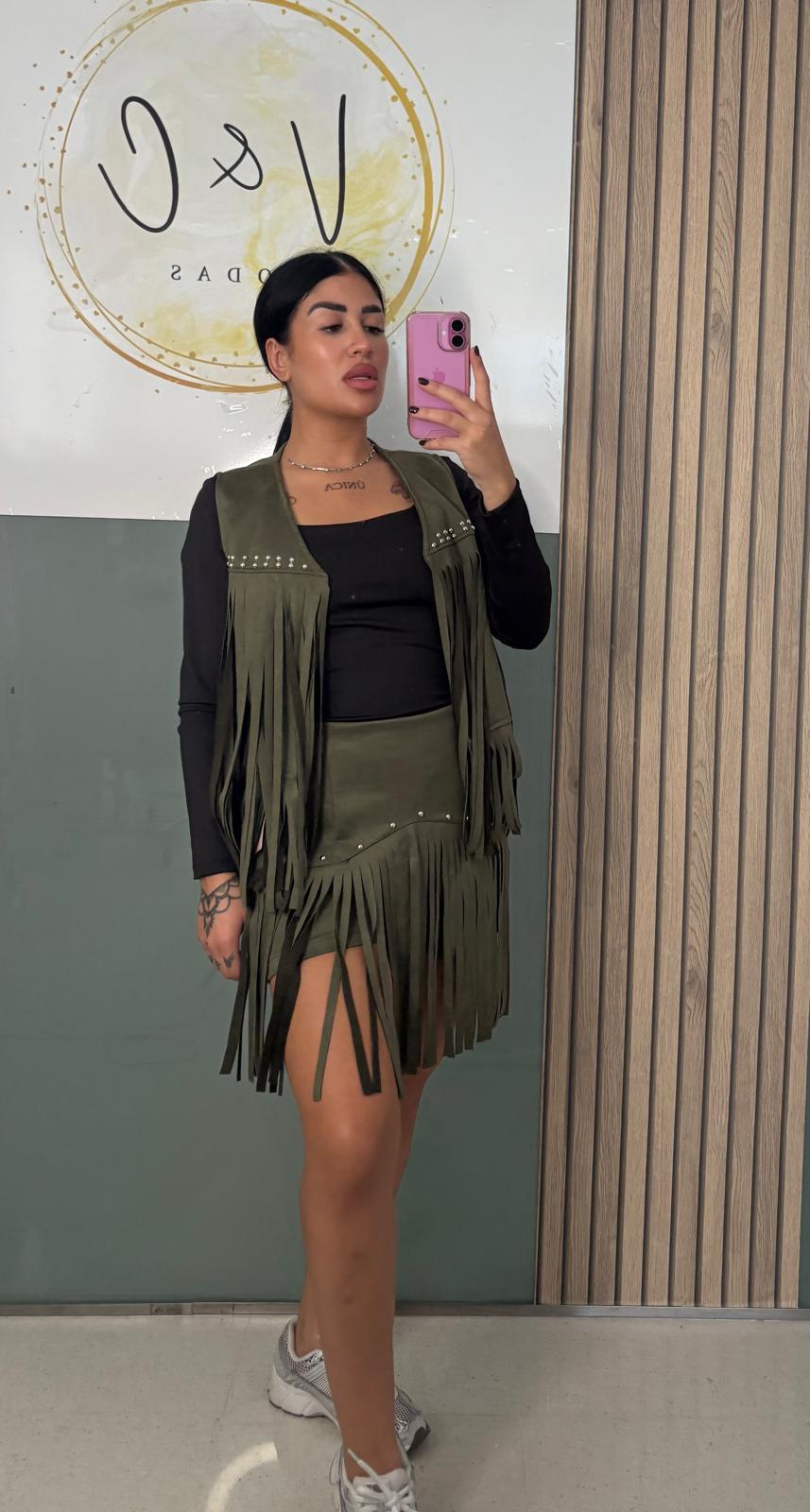 Conjunto ante flecos
