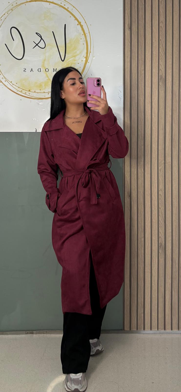 Gabardina de antelina