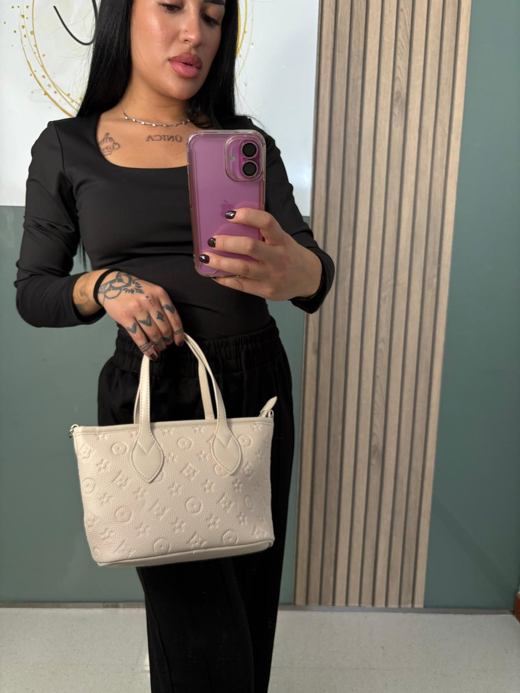 Bolso polipiel inspiración lv