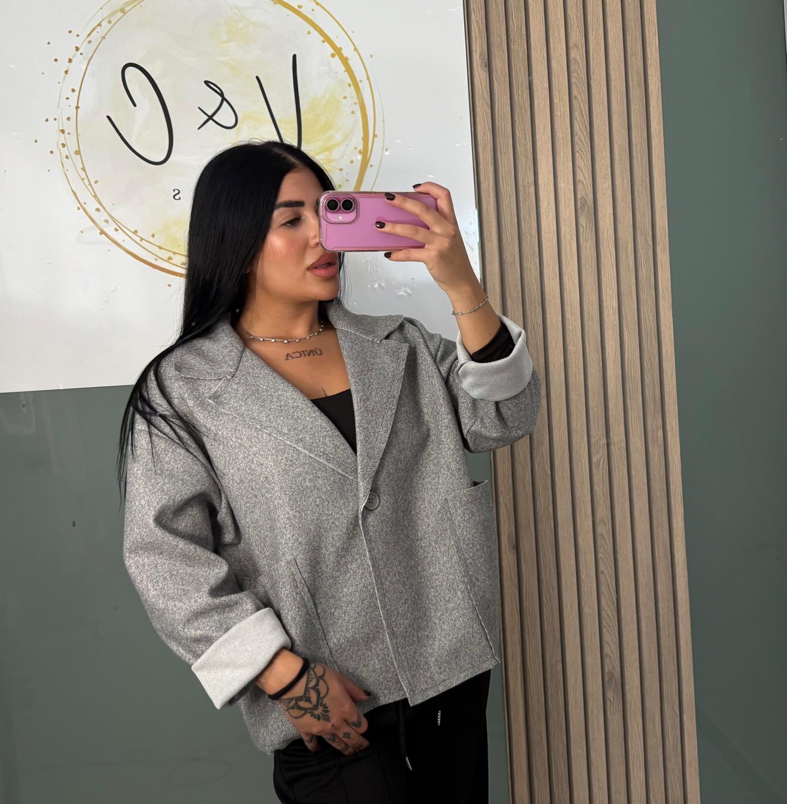 Gabardina corta de paño