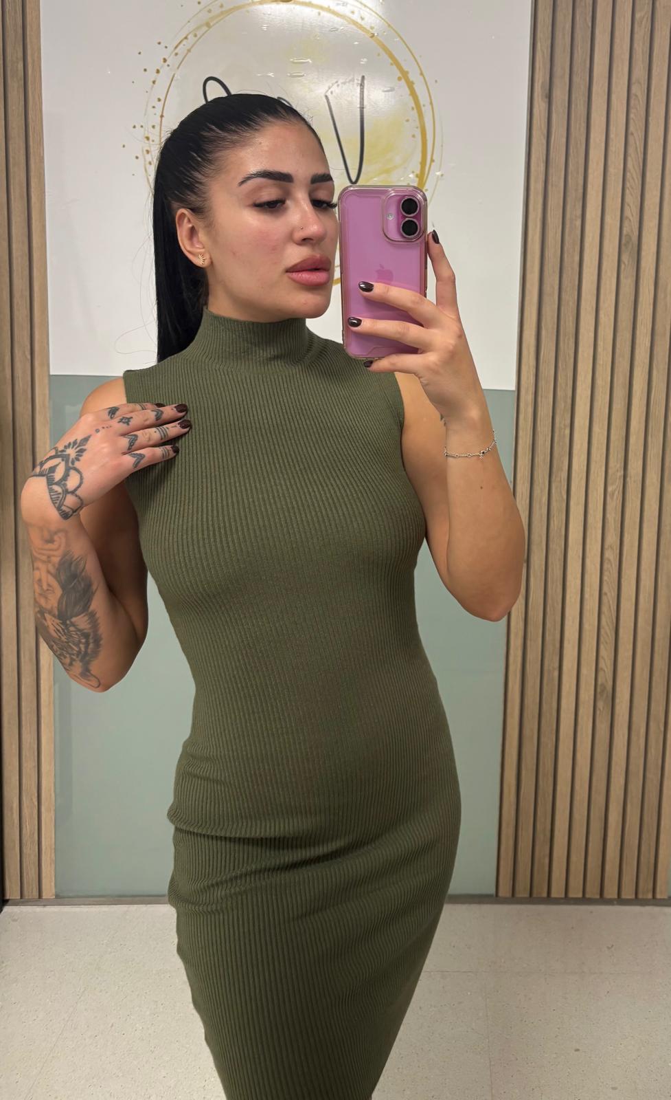 Vestido canalé