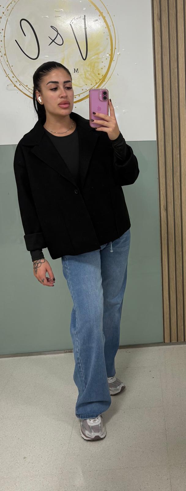Gabardina corta de paño