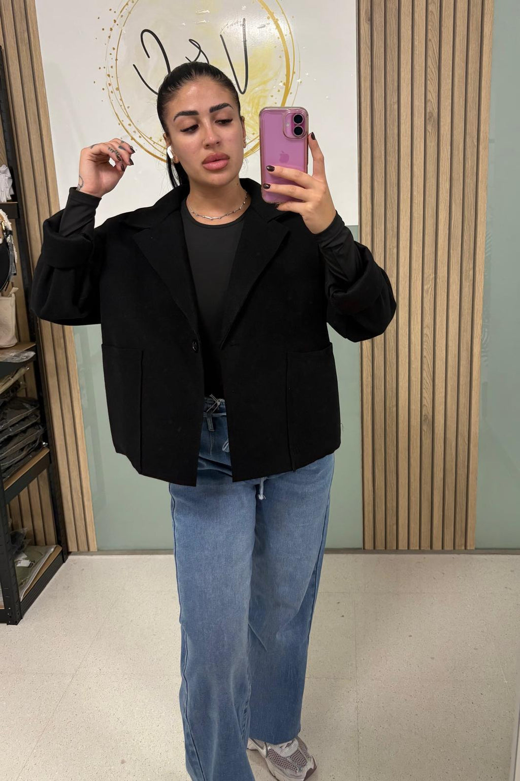 Gabardina corta de paño
